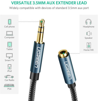 Cable de audio para 3.5mm de 3 metros UGREEN - Image 5